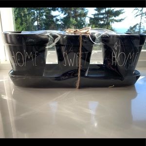 Home Sweet Hone Rae Dunn Planter Set - Bla…